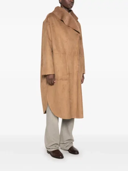 Apykaklė avikailio avikailio paltas Collection Privée? ruda
