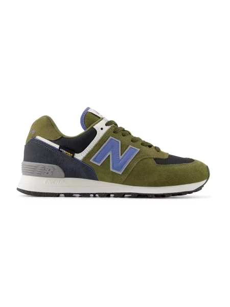 Sneakersy New Balance 574 zamszowe zielone