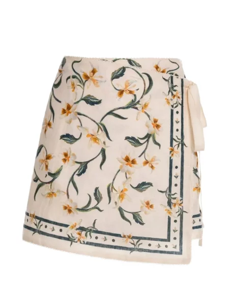 Fusta mini Agua By Agua Bendita cu model floral cu imagine