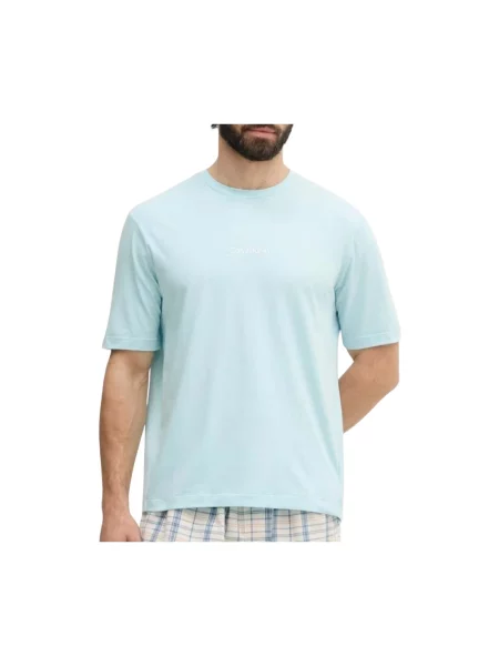 Calvin Klein T-shirt z bawełną niebieska