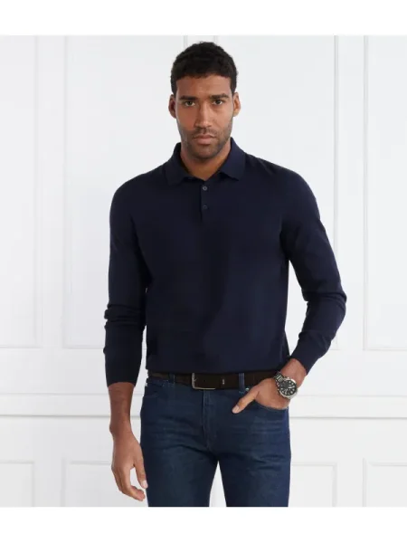 BOSS pulover de bleumarin light negru