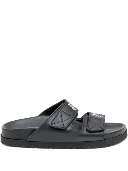 Sandale Palm Angels cu bretele cu autograf negru