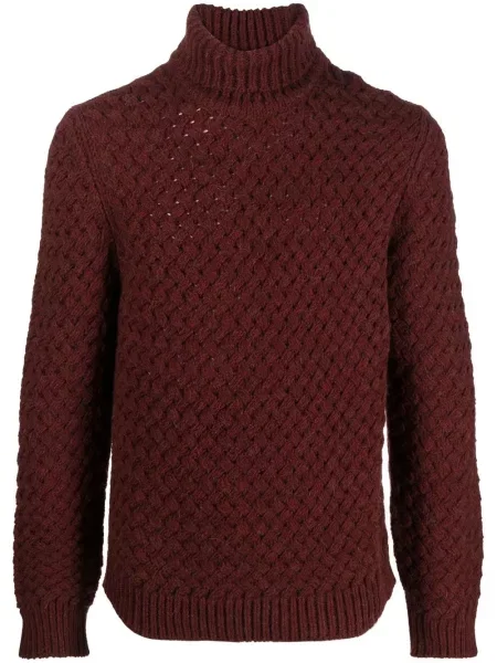 Sweter Lardini chunky z grubej dzianiny czerwony