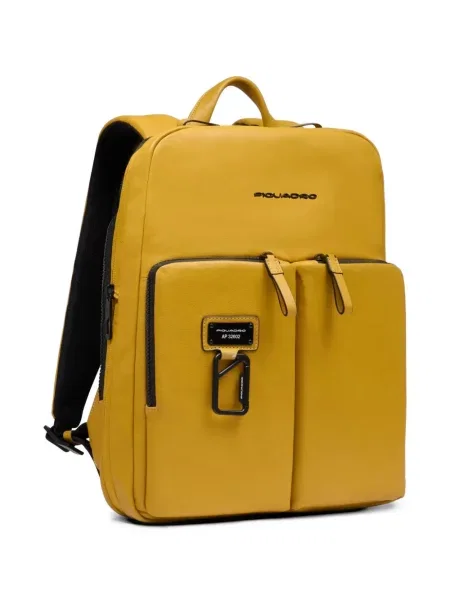 Rucsac Piquadro din piele galben