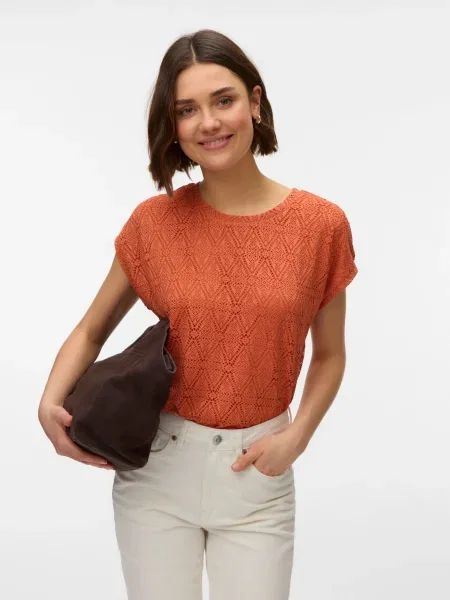 VERO MODA Póló VMMAYA AVA narancs