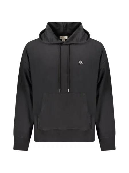 Hanorac cu glugă Calvin Klein cu autograf negru