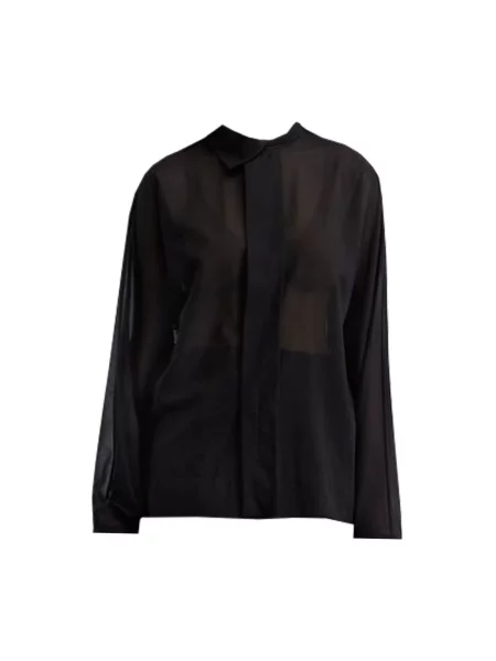 Kołnierzykowy koszula Carven asymetryczna czarna