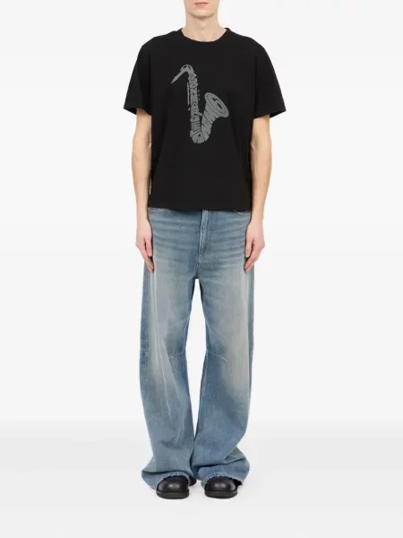 Μπλούζα Mm6 Maison Margiela με σχέδιο μαύρο