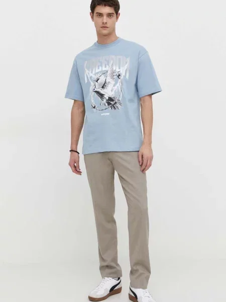 Тениска Sixth June с принт синьо