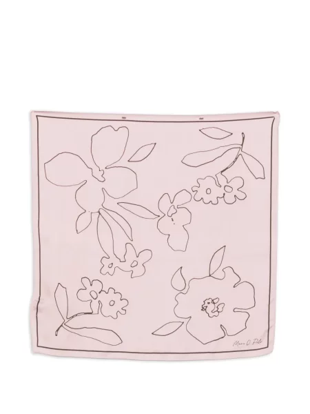 Fular Marc O'polo cu model floral cu imagine roz