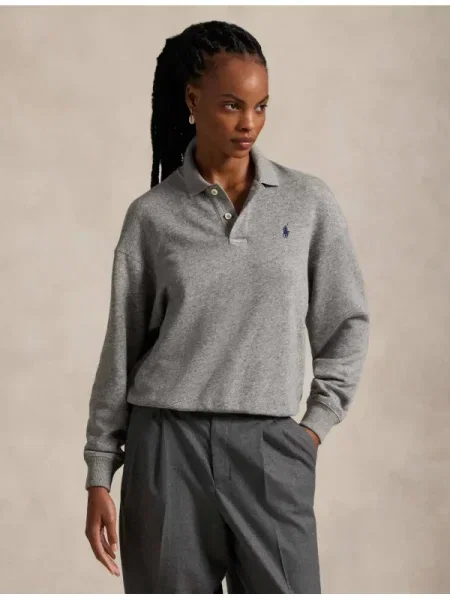 Tricou polo Polo Ralph Lauren gri