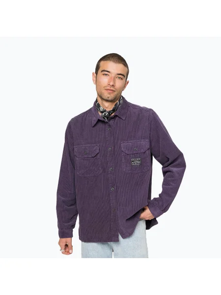 Košile Kaotiko Courduroy lila