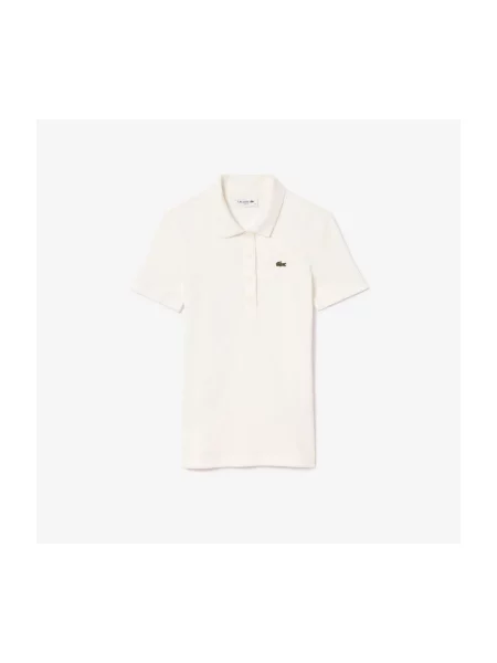 Gulerat tricou polo Lacoste alb