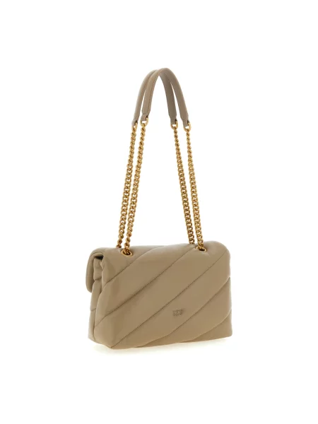 Torebka crossbody Pinko klasyczna beżowa