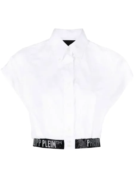 Cropp cămașă Philipp Plein alb