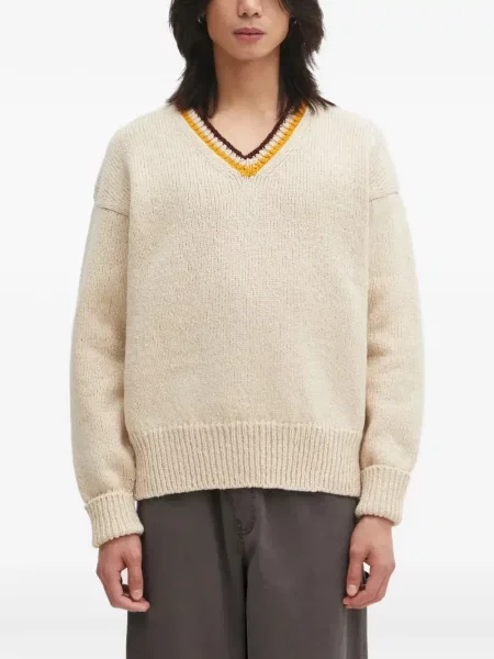 Pulover Visvim cu decolteu în V chunky