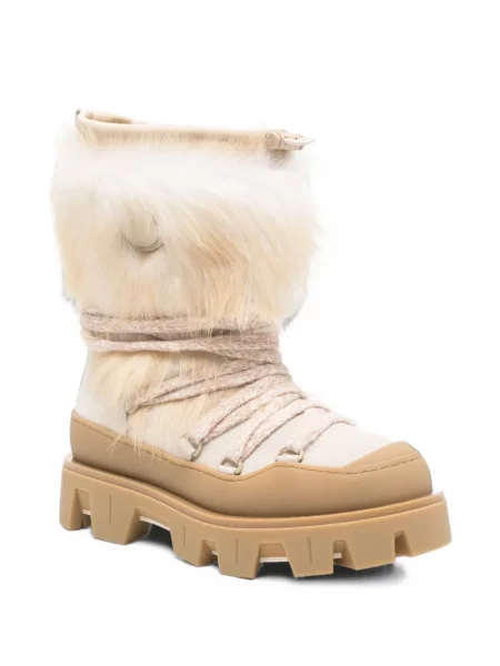 Botine Moncler cu șireturi din dantelă