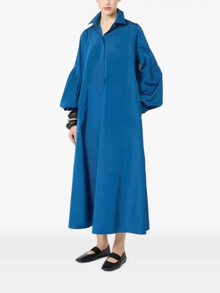 Cu centură rochie midi Max Mara albastru