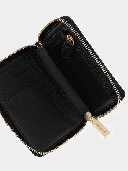 Шкіряний гаманець Dkny чорний