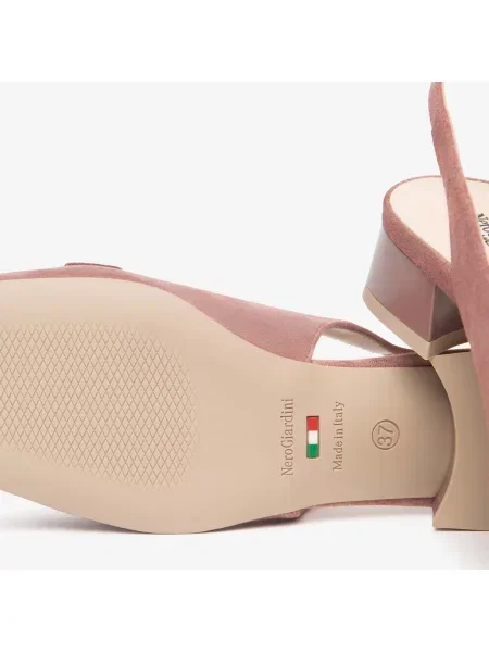 Pantofi Nerogiardini din velur roz