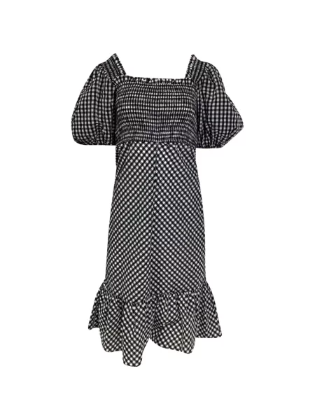 Rochie midi Ganni până la genunchi de costum negru