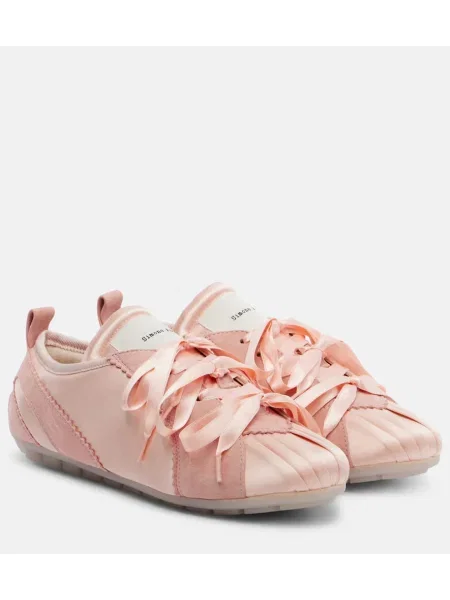 Sneakerși Simone Rocha din piele de căprioară roz
