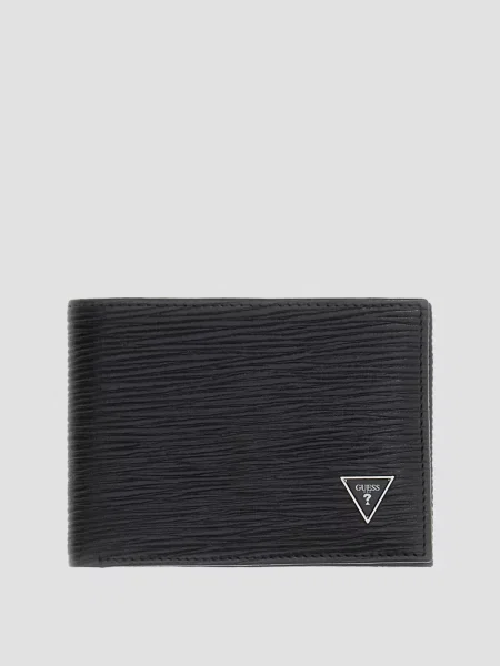 Кожаный кошелек Guess черный