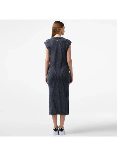 Lacoste Sukienka Slim Fit szara