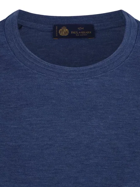 Tricou Paul & Shark de mătase albastru
