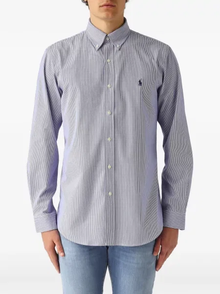 Cămașă Polo Ralph Lauren cu dungi din fleece roz