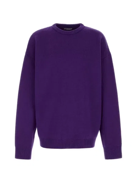 Pulover Balenciaga cu decolteu rotund violet