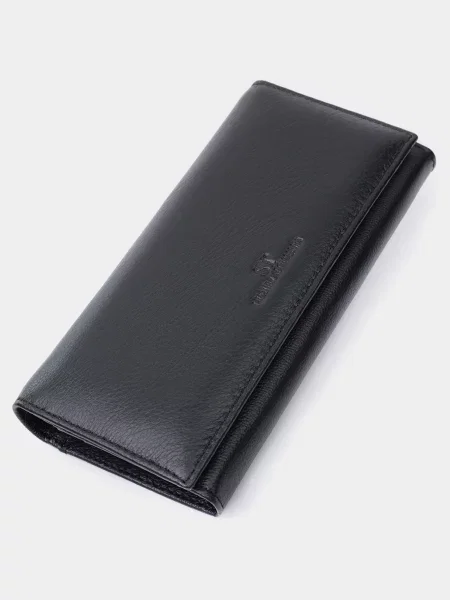 Кожаный кошелек St Leather Accessories черный