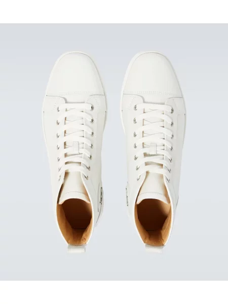 Sneakerși Christian Louboutin din piele alb