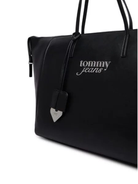 Tommy Jeans Shopper torba / srebro crna