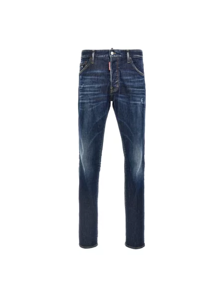 Jeansy Dsquared2 z przetarciami niebieskie