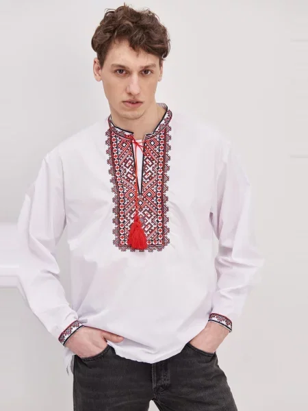 Рубашка Merezhka с вышивкой белая