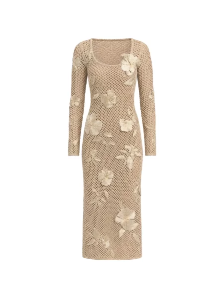 Rochie Oscar De La Renta cu model floral tricotate