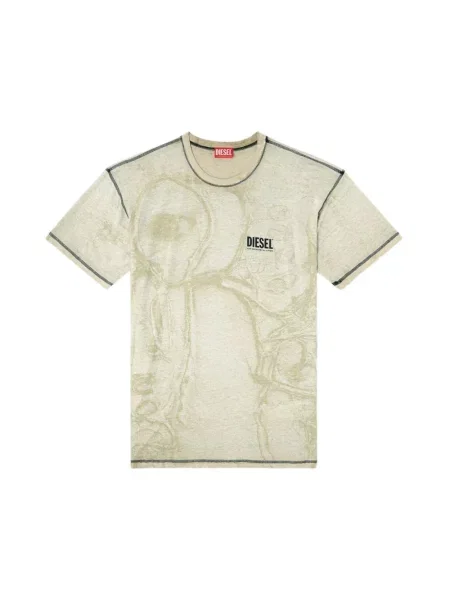T-shirt Diesel T-Shirt Light Grey S beżowa