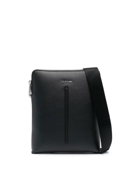 Geantă crossbody Calvin Klein cu autograf negru