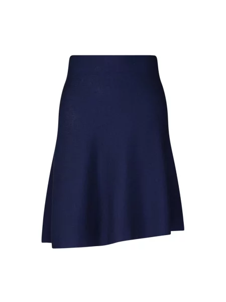 Mała spódnica mini Hemisphere wełniana w kształcie litery A niebieska