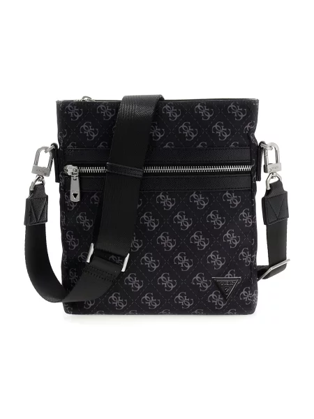 GUESS Torba za čez ramo Berlin siva črna