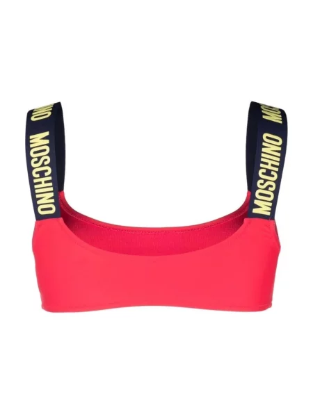 Top Moschino z nadrukiem czerwony