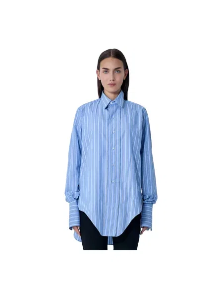 Koszula Maison Margiela w paski niebieska