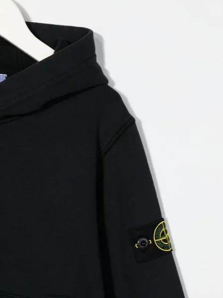 Bluza z kapturem dziecięca Stone Island niebieska