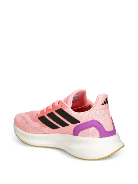 Prugaste trčanje hlače Adidas s kapuljačom crna