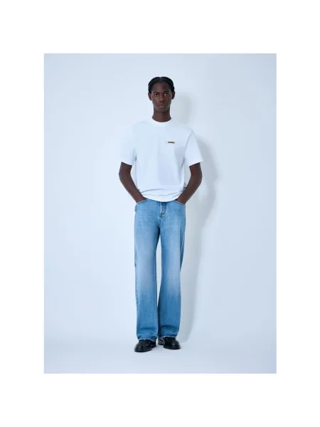 Jeansy straight leg Jacquemus niebieskie