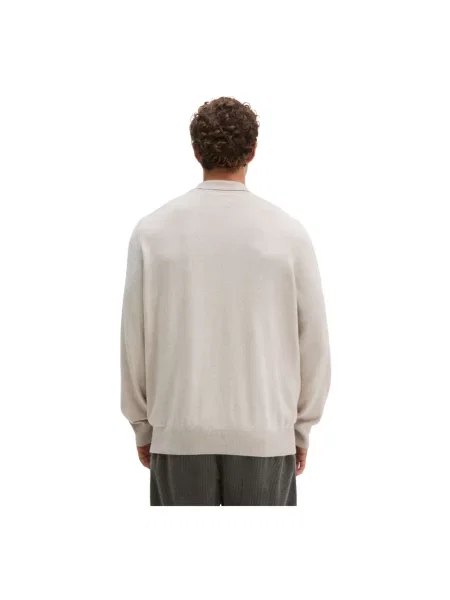 Sweter o kroju regular fit z mieszanki bawełny i żywej wełny Marc O'polo beżowy