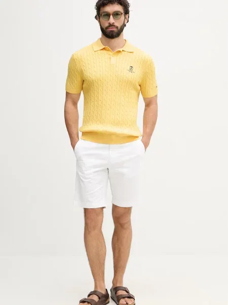 Tricou polo Tommy Hilfiger galben