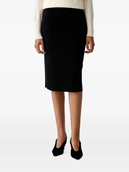 Fustă midi Luisa Spagnoli tricotate negru