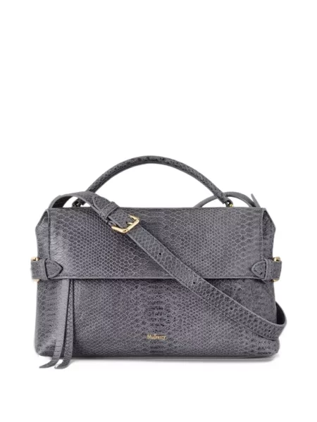 Shopper kabelka Mulberry s hadím vzorem šedá